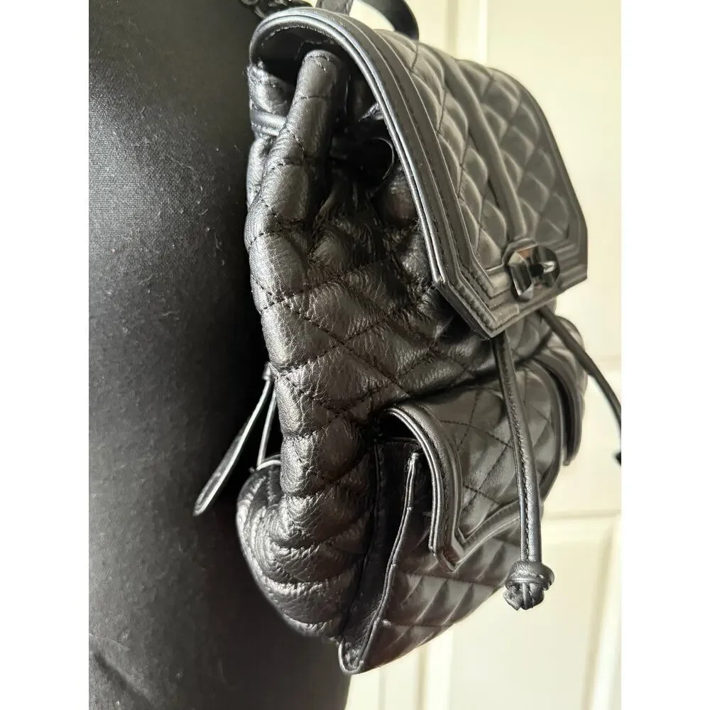 Rebecca Minkoff Love Quilted Backpack adjustable chain/leather straps | GUC